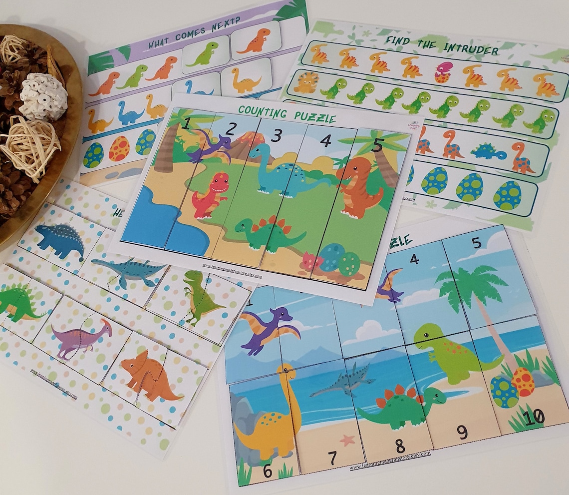 Dinosaur Busy Book Printable Toddler Busy Book Preschool | Etsy