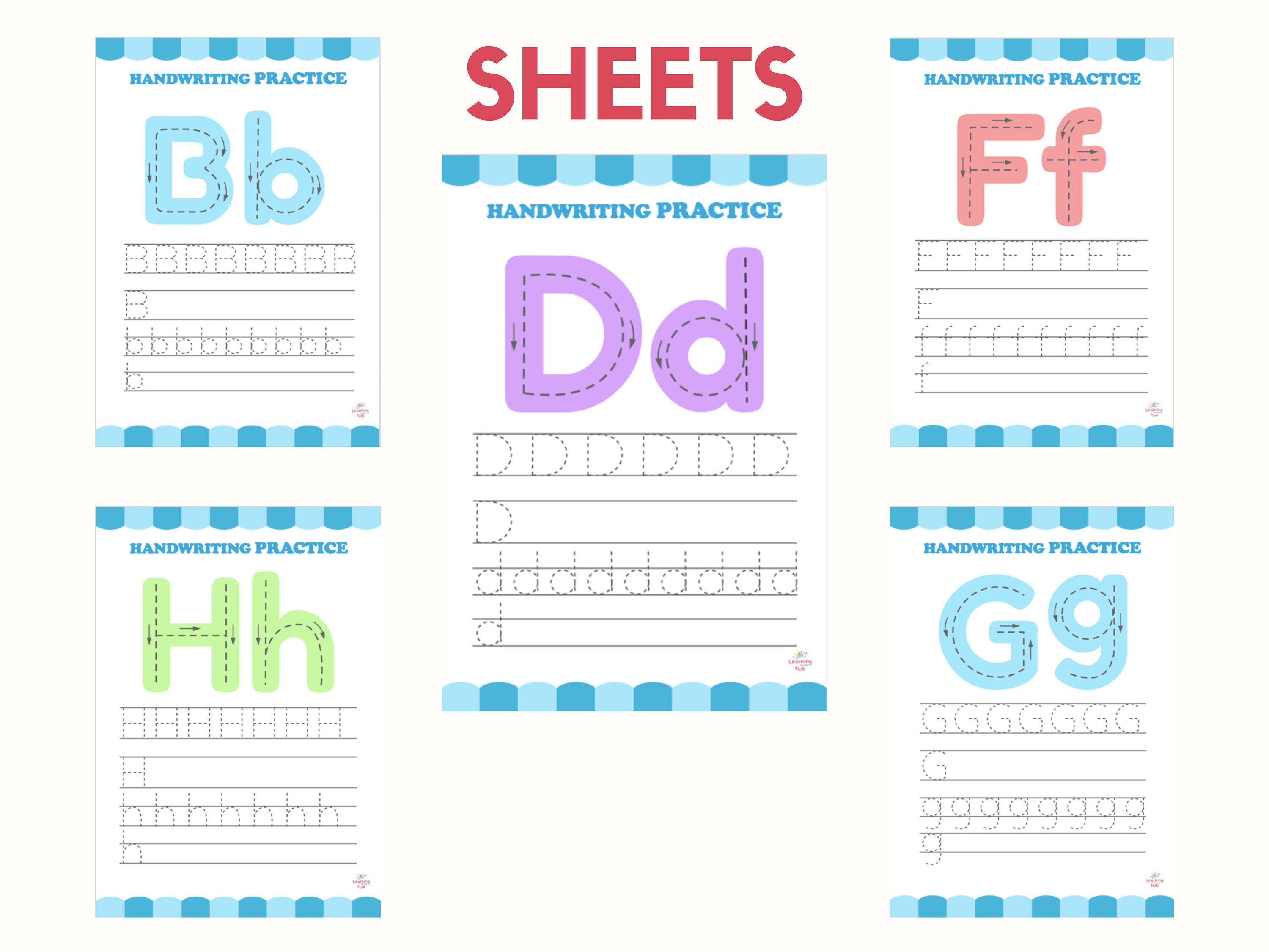 Download Abc Writing Alphabet Tracing Worksheets: ABC Handwriting Practice (digital Download ...