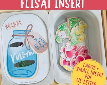 Mothers Day Sort by size, Printable Flisat Insert, Trofast Insert, Preschool Pretend Play, Toddler Dramatic Play, for Sensory Table, Math