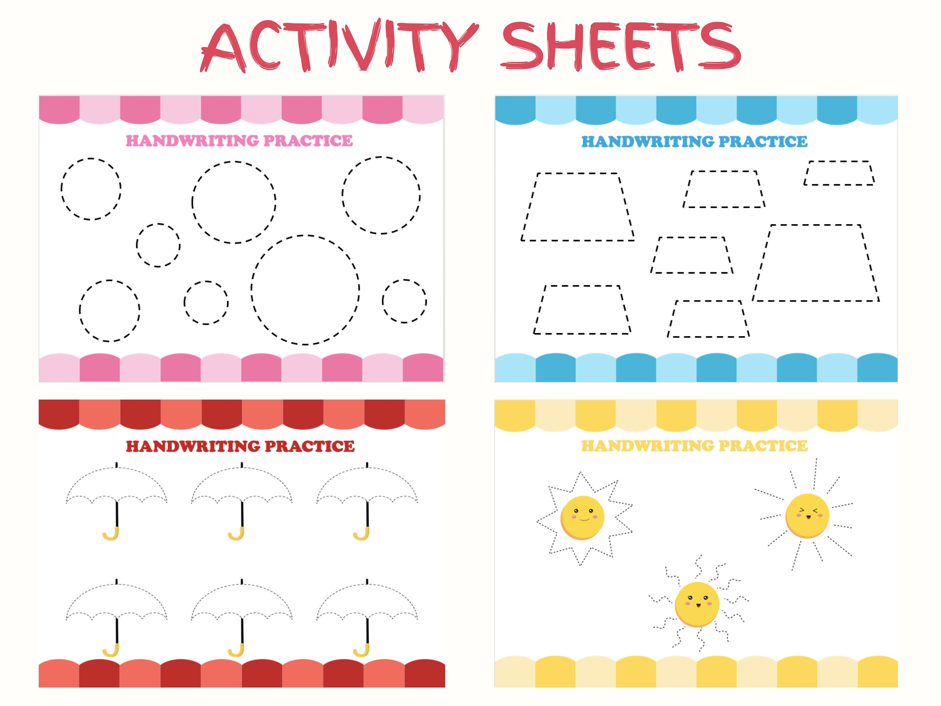 tracing practice tracing worksheets preschool worksheets etsy