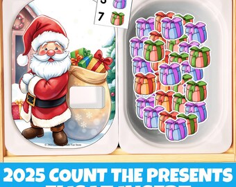 Christmas Presents Counting Flisat Insert (Digital Download)