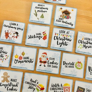 Christmas Advent Activity Cards, Christmas Bucket List, Play Ideas For Kids, Learning Activity, Preschool Flashcards, Homeschool Printable image 8