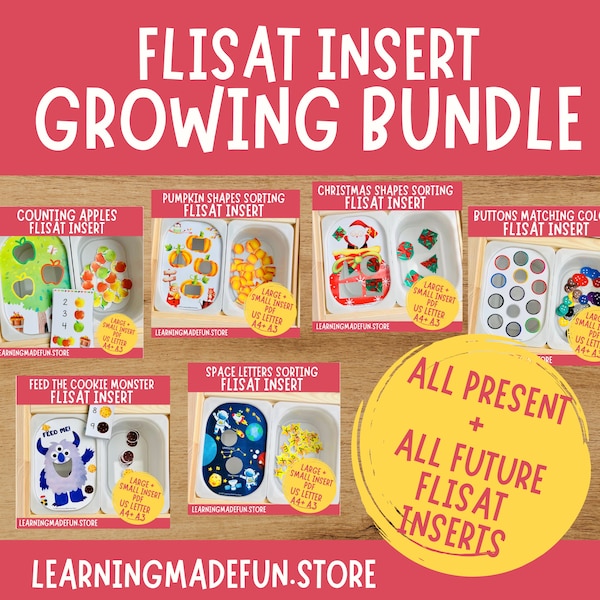 Flisat Growing Bundle, Flisat Inserts, Sensory Table, Growing Bundle, Preschool Flisat Table, Printable Flisat Insert, Trofast Insert