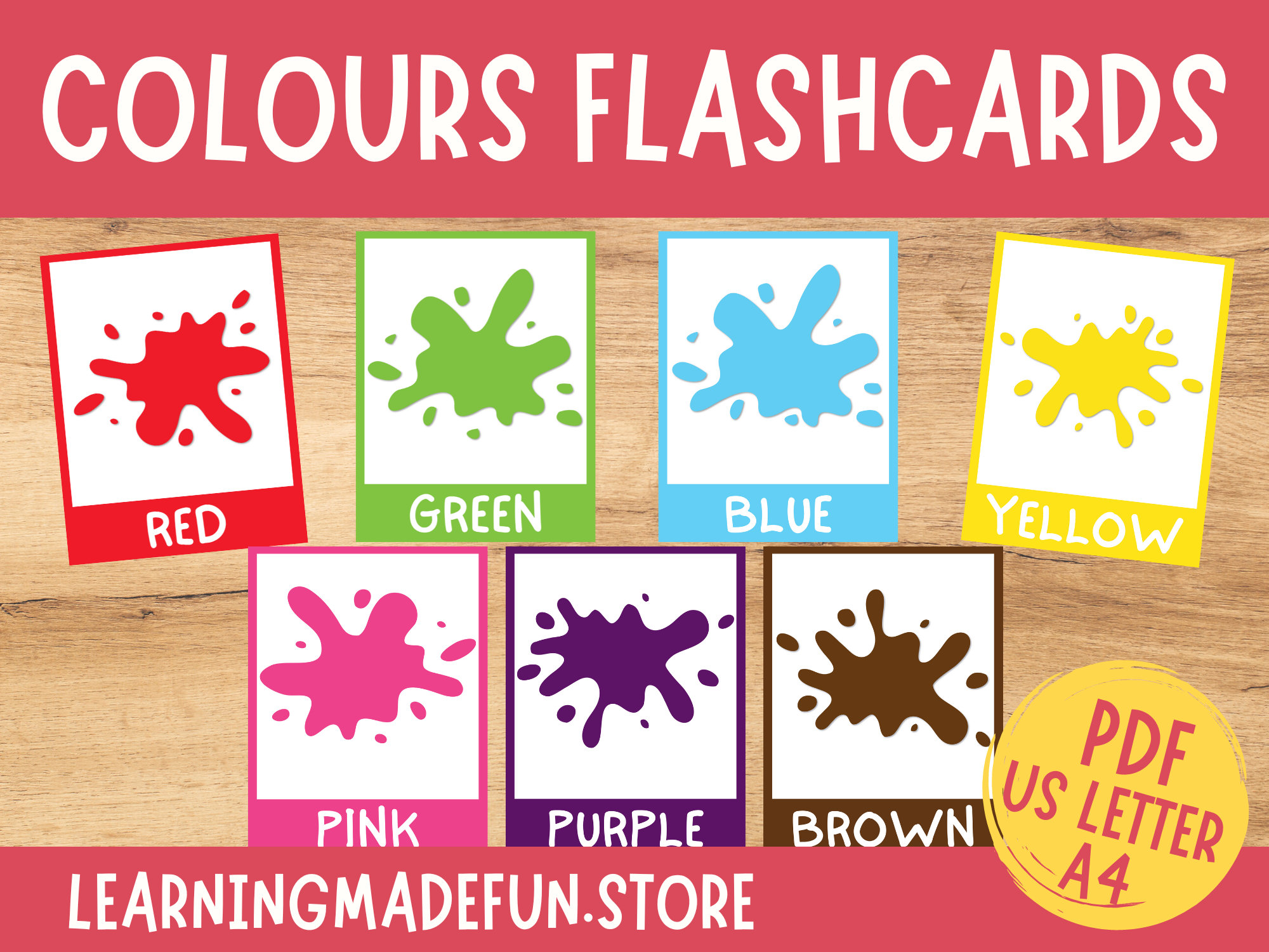 English Language Learn Colours Flashcards -  Ireland