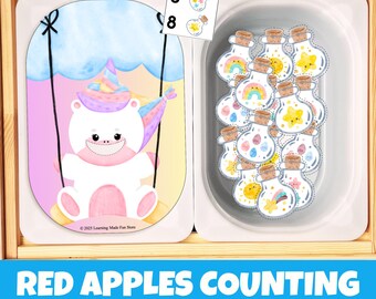 Feed the Unicorn Flisat Insert | Printable Sensory Bin Activity for Preschool Kindergarten | Task Cards | Homeschool Learning Trofast Insert