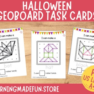 Halloween Geoboard Task Cards, Halloween Activity Mats, Preschool Centers, Fine Motor Skills, Learning Activities Toddlers, Morning Basket