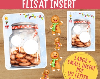 Christmas Gingerman Sort by size, Printable Flisat Insert, Trofast Insert, Preschool Pretend Play, Toddler Dramatic Play, Sensory Table Ikea