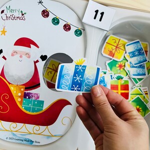 Christmas Santa Counting to 20, Printable Flisat Insert, Trofast Insert ...