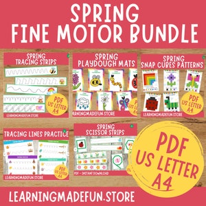 Spring Fine Motor Skills Bundle: Preschool Activities (Digital Download)