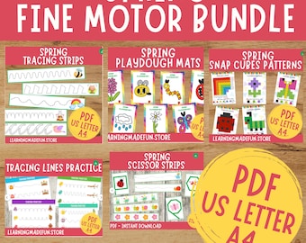 Spring Fine Motor Skills Bundle: Preschool Activities (Digital Download)