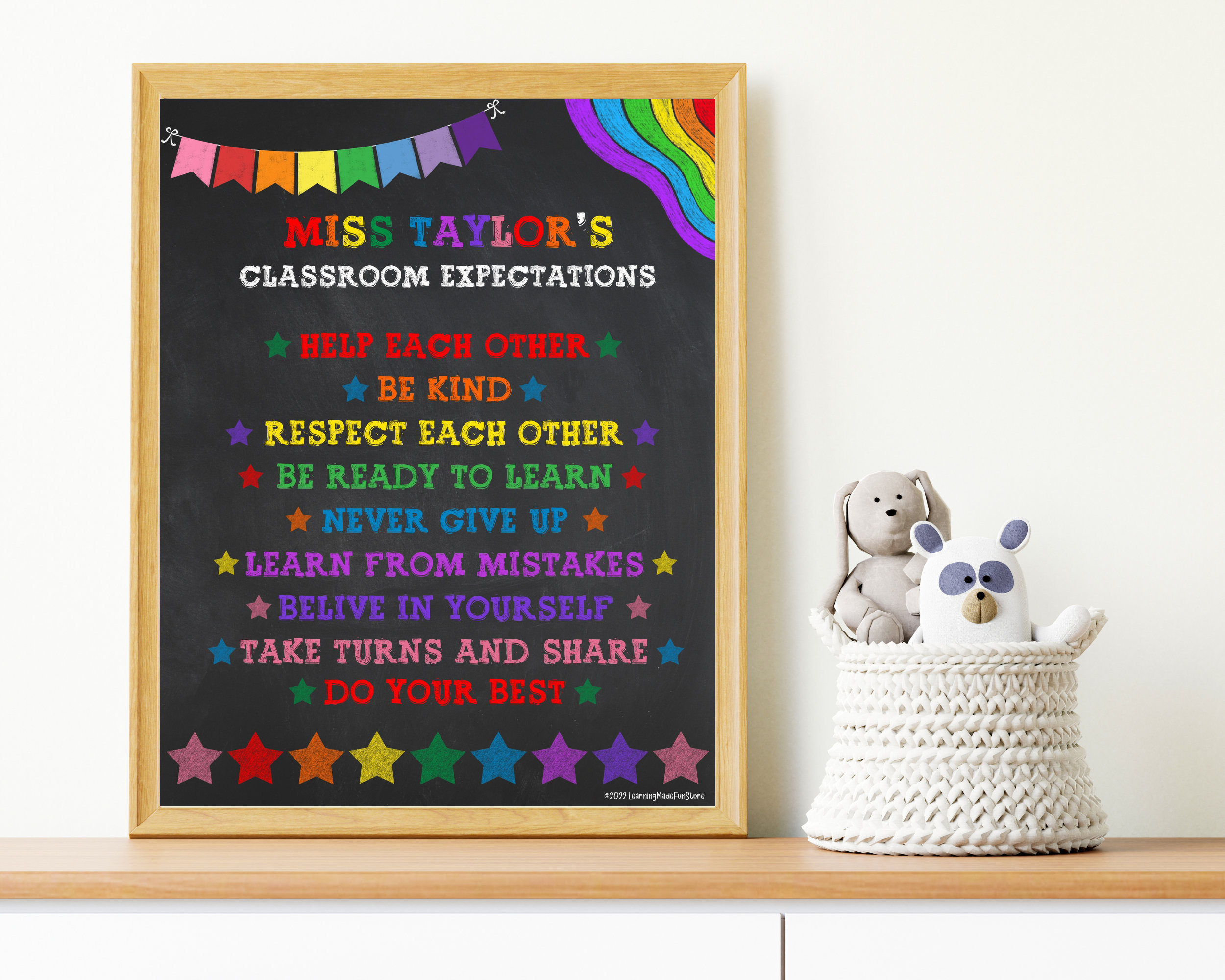 Classroom Rules Poster: Educational Expectations Decor (digital ...