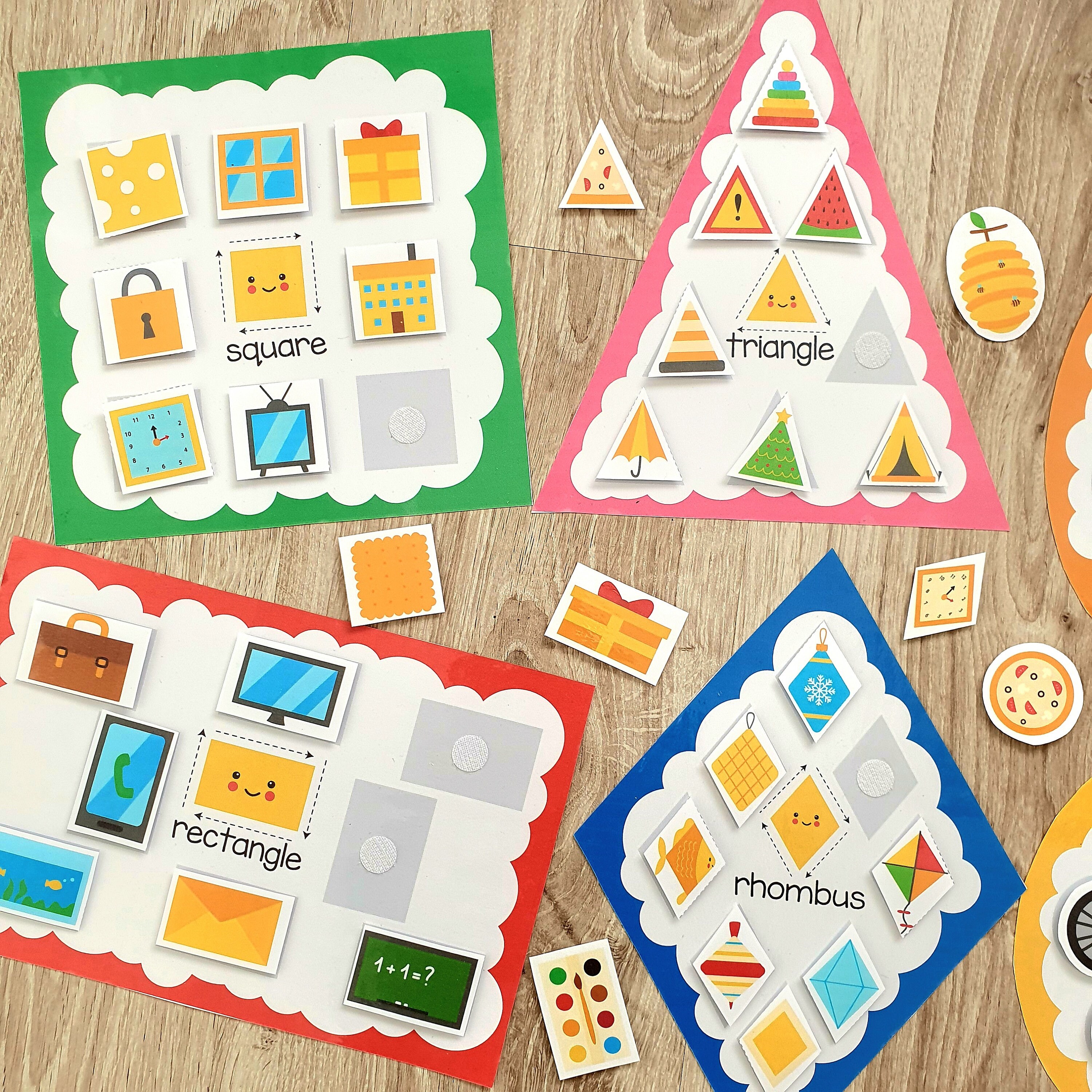 2D Shapes Sorting Game Sort by Shape Activity Shape Etsy