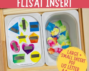 Shapes Sorting Flisat Insert, Preschool Sensory Play (Digital Download)