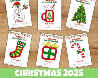Tapetes de plastilina navideños / Desarrollo de la motricidad fina durante las fiestas (PDF)