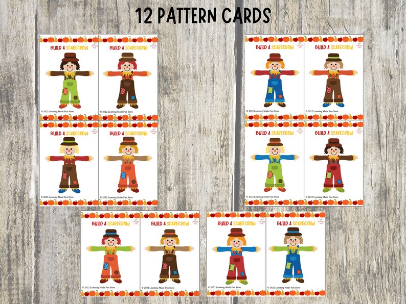 Build a Scarecrow Game: Autumn Toddler Activity, Busy Book (PDF) - Etsy