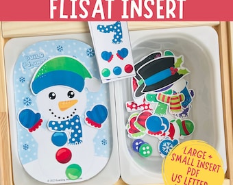 Build a Snowman, Flisat Insert, Trofast Insert, Flisat Printable, Preschool Pretend Play, Toddler Dramatic Play, Sensory Table, Winter Learn