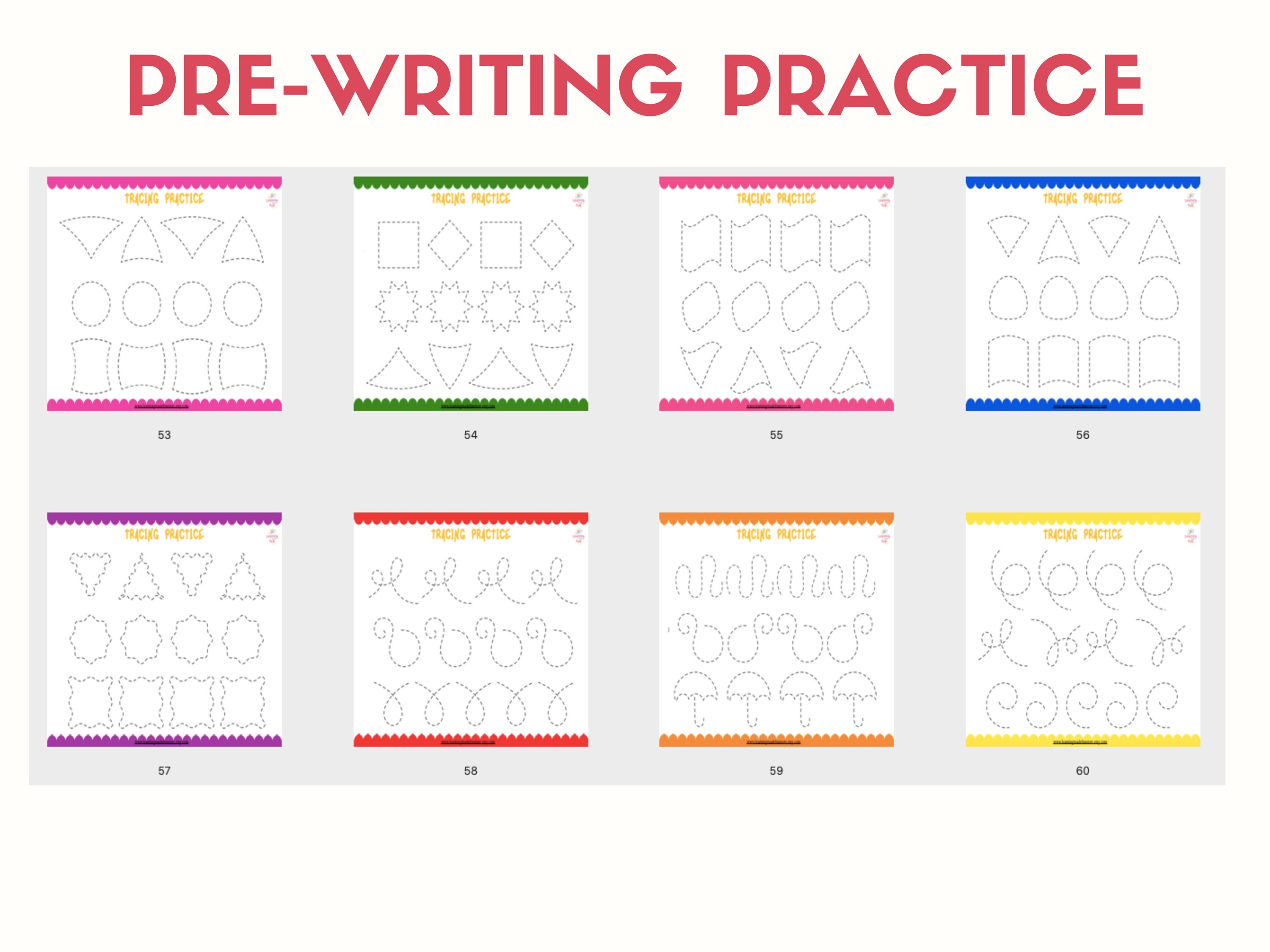 Handwriting practice: Worksheets for kids Tracking Line And Patterns  Kindergarten Program (Paperback)
