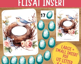 Bird Eggs Counting to 20, Printable Flisat Insert, Trofast Insert, Preschool Pretend Play, Dramatic Play, Toddler Count, for Sensory Table