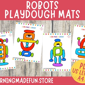 Construction Play Dough Mats, Printable Play Doh Toddler