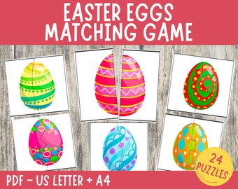 Easter Eggs Matching Game Kids, Easter Match Activity, Easter Games, Toddler Learning Activities, Pattern Matching, Easter Preschool Centers