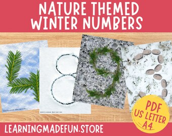 Naturaleza invernal: Números del 1 al 10: Matemáticas para preescolar (Descarga digital)