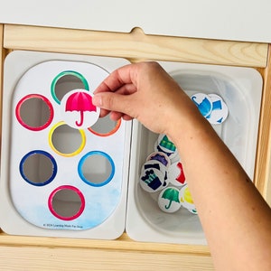 Toddler Sorting Colours, Matching Colors Printable Flisat Insert ...