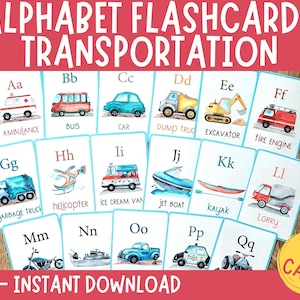 Transportalfabetet Flashcards: ABC-inlärningskort (PDF)