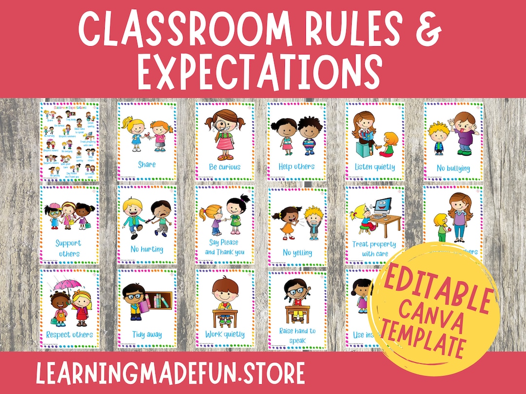 Classroom Rules Posters, Class Expectations, Bulletin Board ...