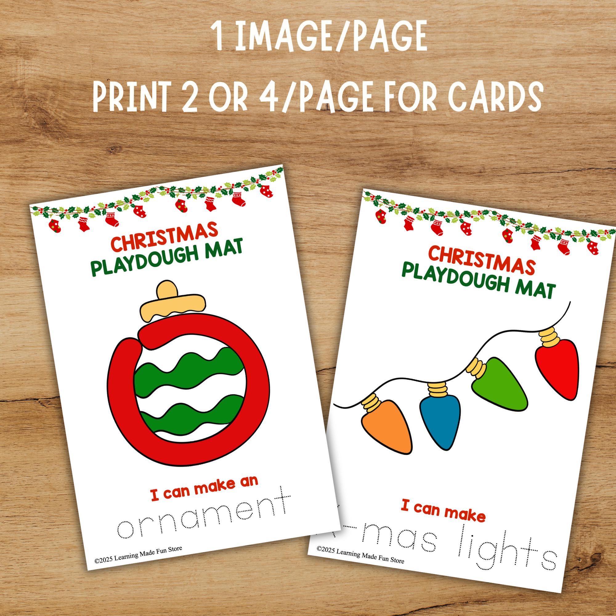Christmas Playdough Mats | Holiday Fine Motor Skills (PDF) - Etsy