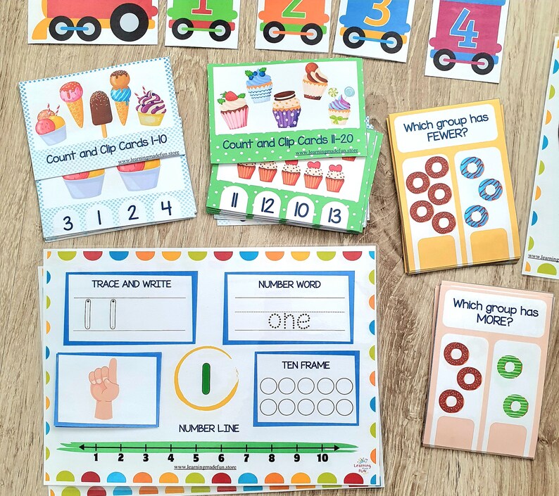 Pre-k Math Learning Bundle: 90 Pages, Preschool Curriculum (PDF ...