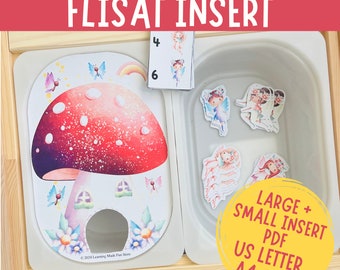 Spring Fairy Counting Flisat Insert: Preschool Learning (Printable)