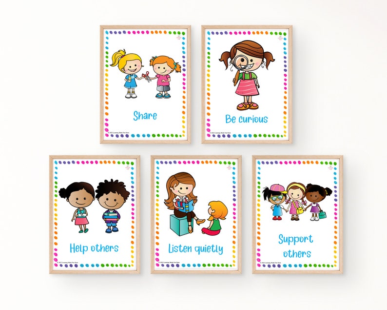 Classroom Rules Posters Class Expectations Bulletin Board Etsy