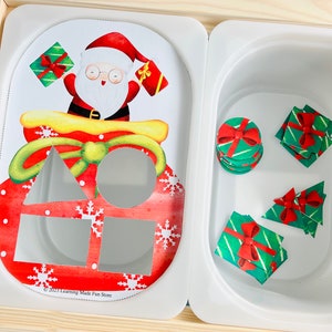Christmas Shapes Sorting Printable Flisat Insert, Trofast Insert ...