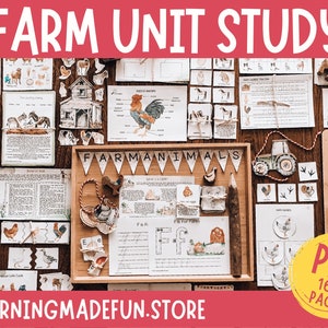 Farm Unit Study, Farm Animals Themed Printable, Farm Animals Activity, Nature Studies Homeschooling, Learning Activities, Preschool Centers