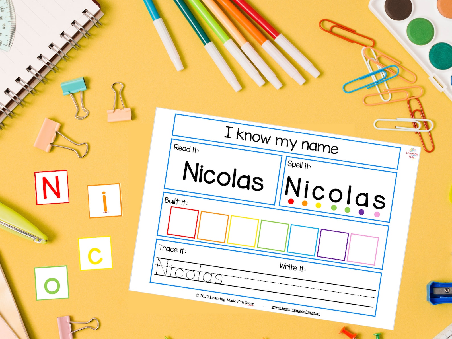Editable Name Tracing Builder I Can Spell My Name Puzzle First Etsy