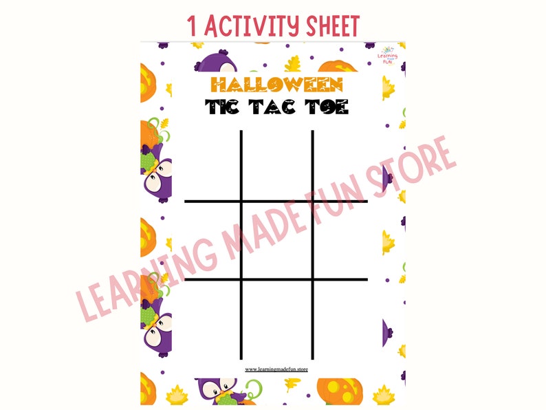 Halloween Tic Tac Toe Printable Game: Party Favor, Class Treat (PDF) - Etsy
