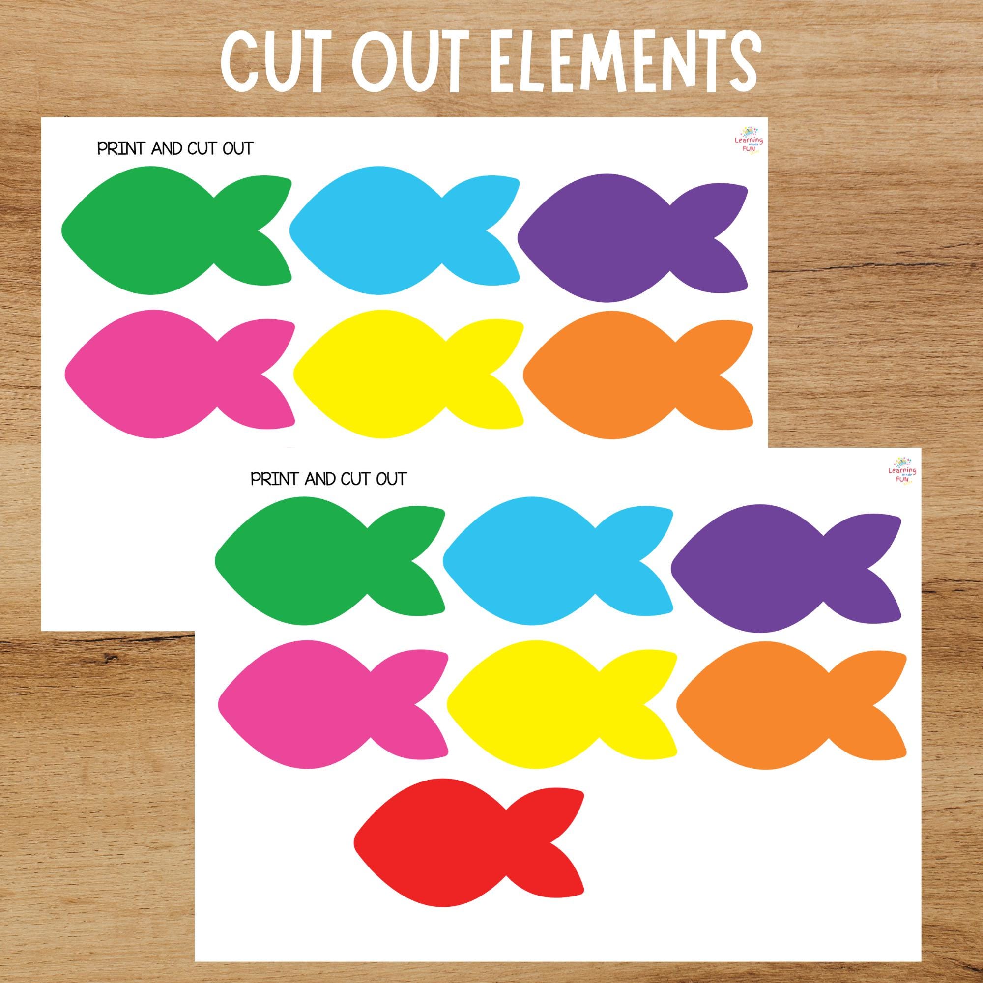 Fish Color Sorting Game | Printable Flisat Insert (digital Download ...