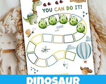 Printable Dinosaur Reward Chart for Boys – Fun Behavior Tracker – Dino Chore Chart for Kids – Instant Download Toddler Routine