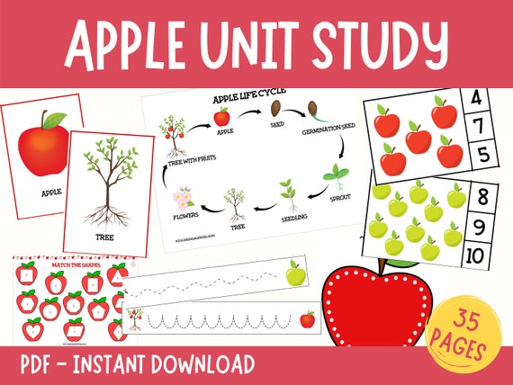 Apple Unit Study Apple Printable Fall Activity for Kids