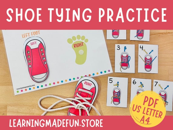 Shoe tying deals printable