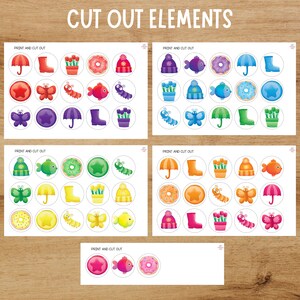Toddler Sorting Colours, Matching Colors Printable Flisat Insert ...