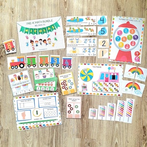 Pre-k Math Learning Bundle: 90 Pages, Preschool Curriculum (PDF ...
