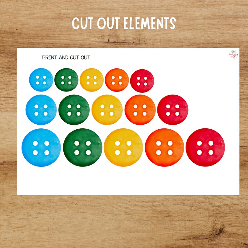 Snowman Button Sort Snowman Button Size Sorting Flisat Insert, Winter Preschool (digital ...