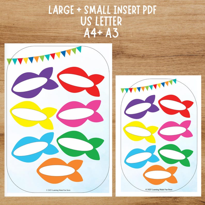 Fish Color Sorting Game | Printable Flisat Insert for Preschool ...