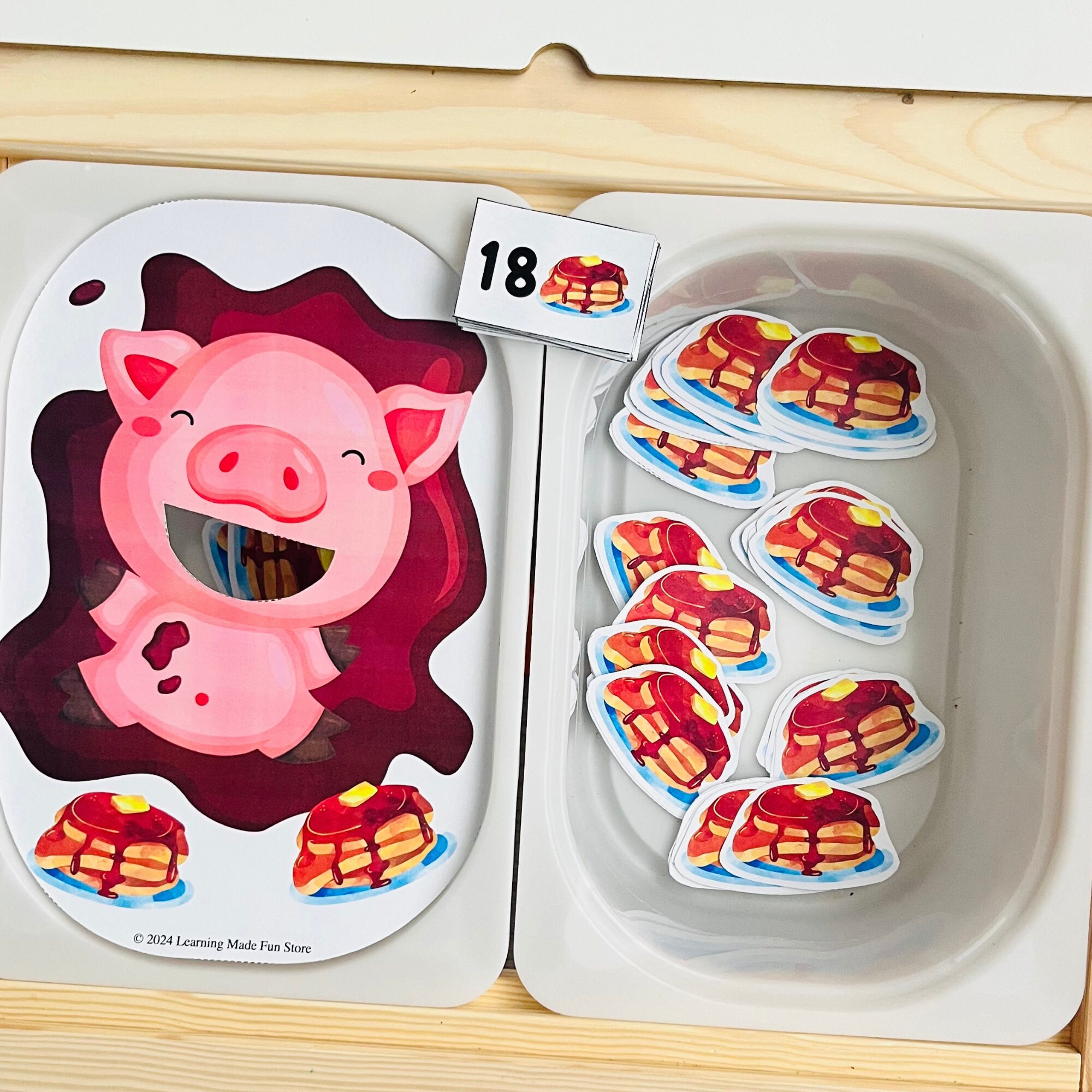If You Give a Pig a Pancake Flisat Insert, Counting Activity (digital ...
