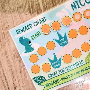 EDITABLE Dinosaurs Reward Chart Kids, Reward Chart Printable Toddler, Sticker Reward Chart, Behaviour Chores Chart, Potty Training Chart image 3