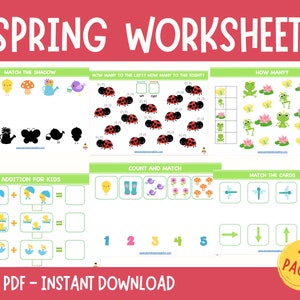 Spring Worksheets, Learning Activities for Toddlers, Preschool Worksheets, Spring Preschool Centers, Busy Book Printable, Learning Binder