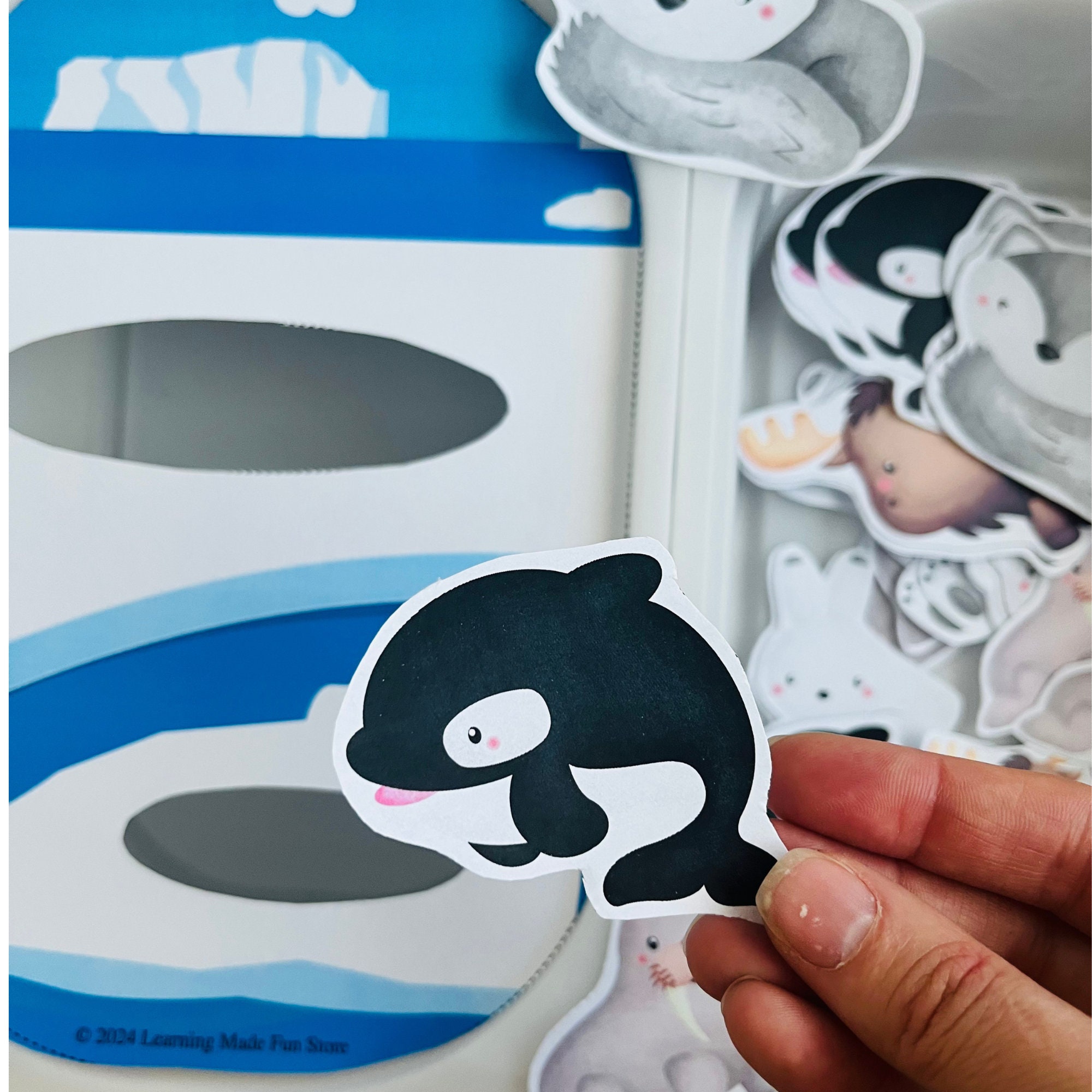 Arctic Animals Size Sorting Flisat Insert: Winter Printable (PDF) - Etsy
