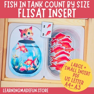 Fish in Tank Count by Size, Printable Flisat Insert, Trofast Insert ...