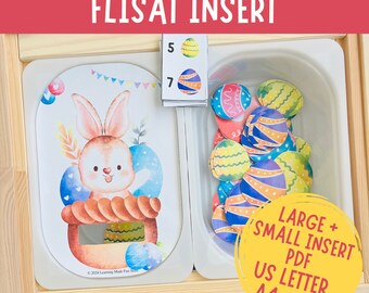 Easter Egg Count and Sort Flisat Insert, Preschool Printable (Digital Download)